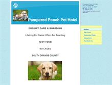 Tablet Screenshot of pamperedpoochpethotel.com